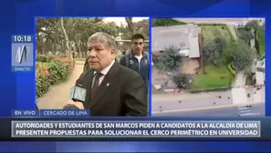 Rector de la UNMSM espera obtener respuesta ante propuesta realizada a candidatos para las próximas elecciones. Foto: Canal N.