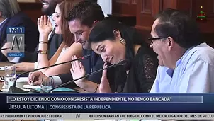 La congresista no agrupada Úrsula Letona 