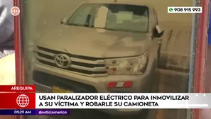 Usan paralizador eléctrico para inmovilizar a su víctima y robarle camioneta en Arequipa. Foto y video: América Noticias