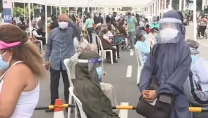 Vacunación en el Campo de Marte. Foto: captura de video Canal N.