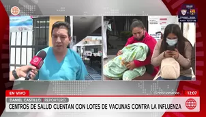 Vacunas contra la influenza llegan a centron de salud. Foto y video: América Noticias