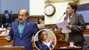 Valer y Echaíz cuestionan a Gustavo Petro por Santa Rosa. Foto y video: Canal N/Andina