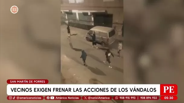Vándalos agreden brutalmente a estudiante en vía pública en San Martín de Porres. Foto: América Noticias Vándalos agreden brutalmente a estudiante en vía pública en San Martín de Porres. Foto: América Noticias