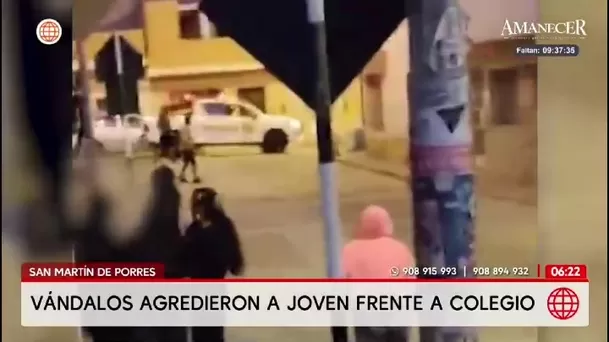 Joven fue atacado con machete frente a colegio en SMP/ América Noticias Joven fue atacado con machete frente a colegio en SMP/ América Noticias
