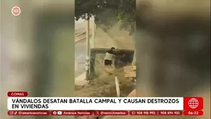 Vándalos causan destrozos y hieren a joven en pelea en Comas/ América Noticias