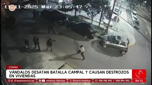 Comas: vándalos con machetes causan destrozos y dejan joven herido en Manco Inca/ América Noticias Comas: vándalos con machetes causan destrozos y dejan joven herido en Manco Inca/ América Noticias