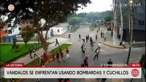 Vándalos con cuchillos y bombardas causan terror en La Victoria/ América Noticias