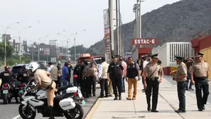 Barristas protagonizan choque con la policía en Surco-Barranco. Foto y video: Canal N/Andina