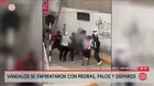 Vándalos se enfrentan con piedras y disparos en Comas