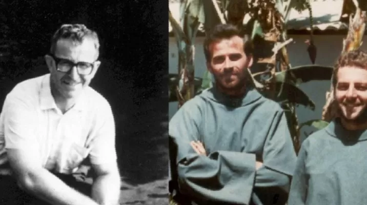 Los sacerdotes Alessandro Dordi, Michal Tomaszek y Zbigniew Strazalkowski. Imagen: ecuavisa