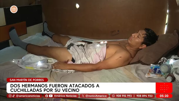 Vecino apuñala a dos hermanos tras pelea en San Martín de Porres. Foto: América Noticias Vecino apuñala a dos hermanos tras pelea en San Martín de Porres. Foto: América Noticias