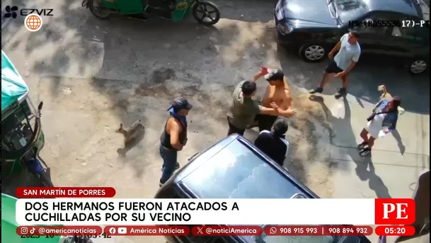 Vecino apuñala a dos hermanos tras pelea en San Martín de Porres. Foto: América Noticias Vecino apuñala a dos hermanos tras pelea en San Martín de Porres. Foto: América Noticias