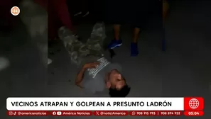 Vecinos atrapan y golpean a presunto ladrón en Villa María del Triunfo. Foto y video: América Noticias