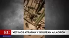 Vecinos atraparon y golpearon a ladrón que quiso robar en local de SJL