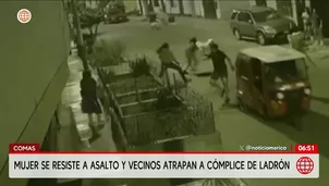 Comas: vecinos atrapan a adolescente por robo a mujer. Foto y video: AN 