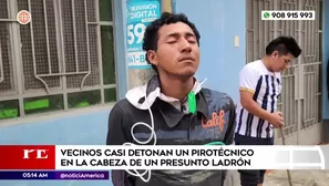 Vecinos casi detonan pirotécnico en la cabeza de presunto ladrón en Carabayllo. Foto y video: América Noticias