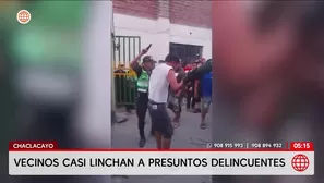 Vecinos de Chaclacayo intentan linchar a presuntos delincuentes. Foto y video: América Noticias