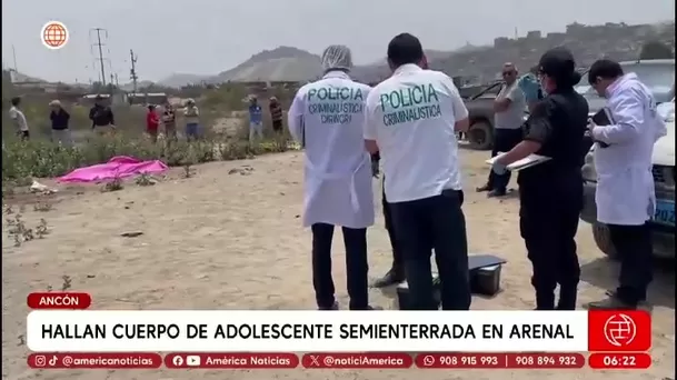 Adolescente hallada muerta en arenal de Ancón tenía signos de violencia/ América Noticias Adolescente hallada muerta en arenal de Ancón tenía signos de violencia/ América Noticias