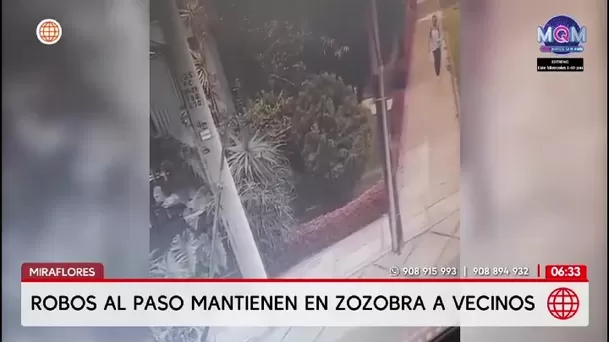 Miraflores: Vecinos denuncian robos al paso y falta de patrullaje policial/ América Noticias