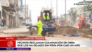 Vecinos de Villa María del Triunfo piden término de obra inconclusa hace un año. Foto y video: América Noticias