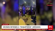 Vecinos retienen a dos raqueteros armados en Los Olivos