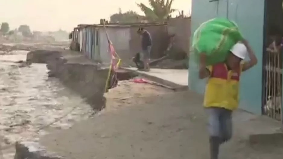 Vecinos al río Chillón no quieren irse y buscan construir defensas ribereñas / Foto: Canal N