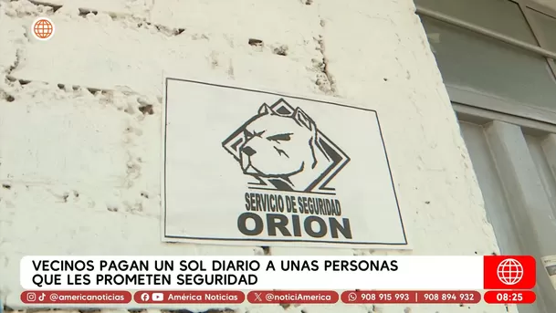 Vecinos en San Martín de Porres pagan un sol por "seguridad". Foto: América TV