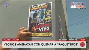 Vecinos de Villa El Salvador amenazan con quemar a raqueteros. Foto y video: América Noticias