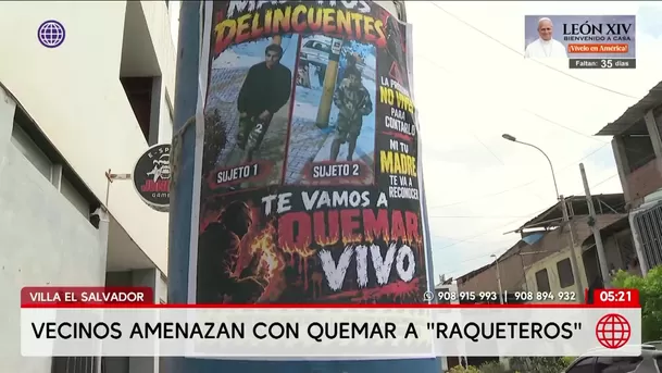 Vecinos de Villa El Salvador amenazan con quemar a raqueteros. Foto: América Noticias