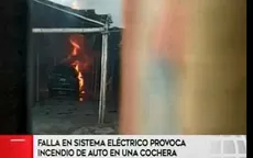 Vehículo se incendió en cochera por falla eléctrica  - Noticias de edicion-dominical