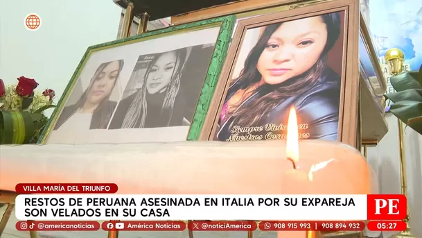 Velan restos de peruana asesinada por su expareja en Italia. Foto: América Noticias