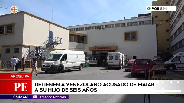 Detienen a venezolano acusado de matar a su hijo de seis años en Arequipa. Foto: América Noticias Detienen a venezolano acusado de matar a su hijo de seis años en Arequipa. Foto: América Noticias