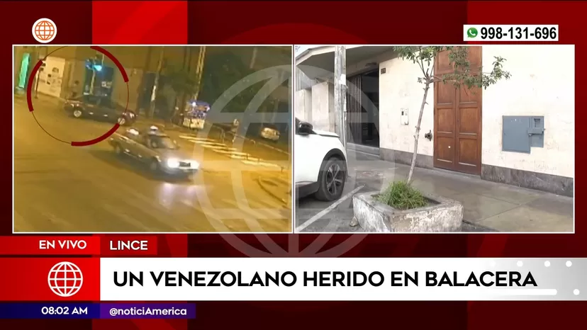 Venezolano resultó herido tras ataque a disparos en jirón Risso