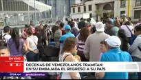 Venezolanos decidieron volver a su país a pesar de la crisis. Foto. captura de TV