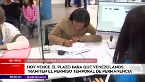 Largas colas en la sede de Migraciones. Foto: captura de TV