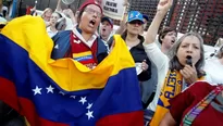 Venezolanos protestan contra Maduro en Lima. Foto: noticias24.com