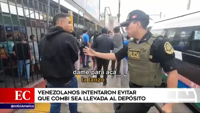 Venezolanos se resistieron a operativo para evitar que una combi se fuera al depósito