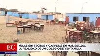 Las aulas se encuentran sin techos. Foto: América Noticias