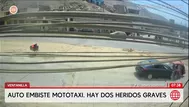 Ventanilla: Auto embiste mototaxi y deja dos heridos