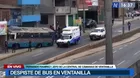 Ventanilla: Bus de transporte público se empotró en una vivienda tras despiste