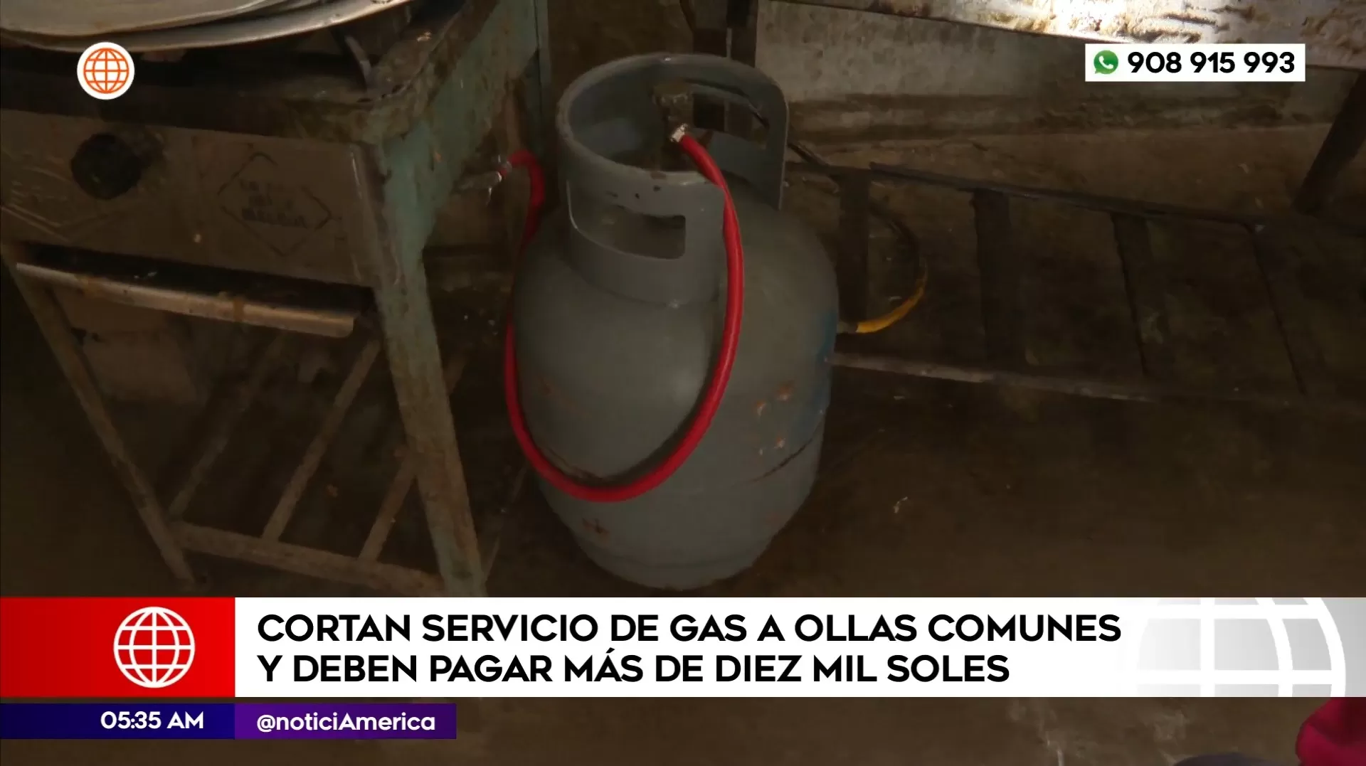 Cortan servicio de gas natural a ollas comunes. Foto: América Noticias