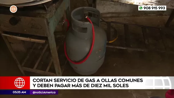 Cortan servicio de gas natural a ollas comunes. Foto: América Noticias