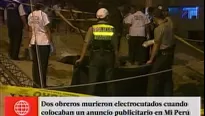 Obreros murieron electrocutados. América Noticias