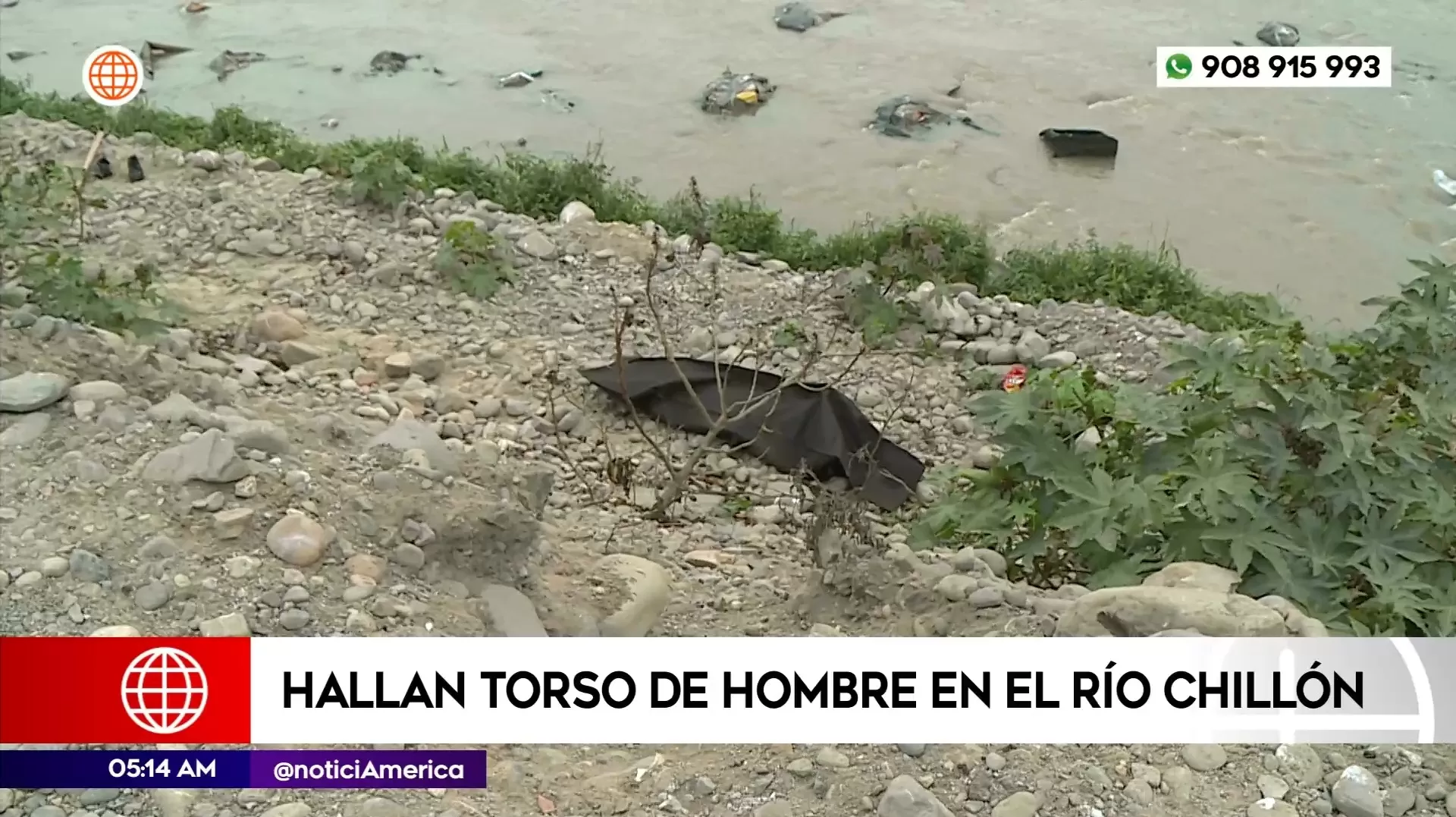 Hallan torso de hombre en río Chillón. Foto: América Noticias