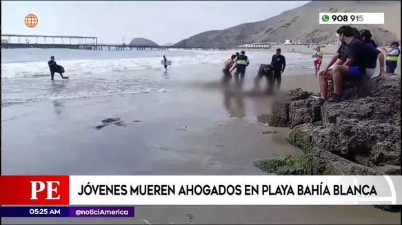 Jóvenes murieron ahogados en playa de Ventanilla. Foto: América Noticias