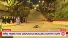 Ventanilla: Niño muere tras chocar su bicicleta contra un auto