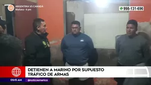 Marino implicado en presunto tráfico de armas. Foto y video: América Noticias