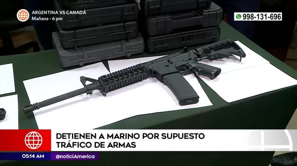 Marino implicado en presunto tráfico de armas. Foto: América Noticias