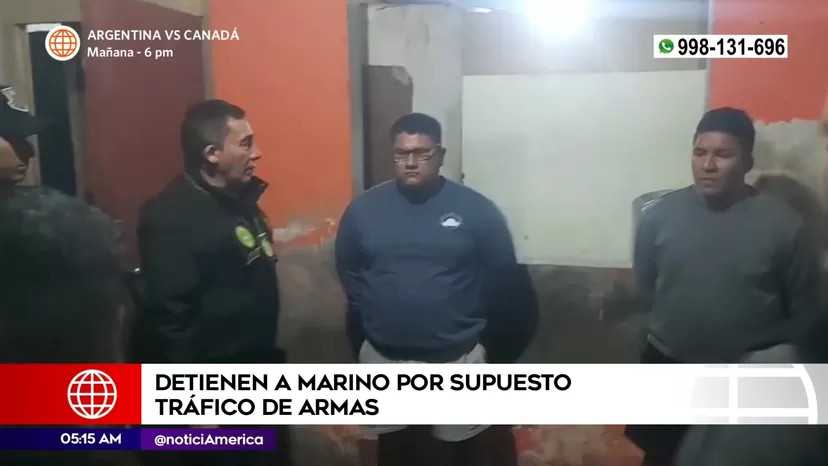 Ventanilla: Policía detiene a marino por presunto tráfico de armas