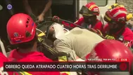Ventanilla: Rescatan a obrero atrapado tras caída de muro